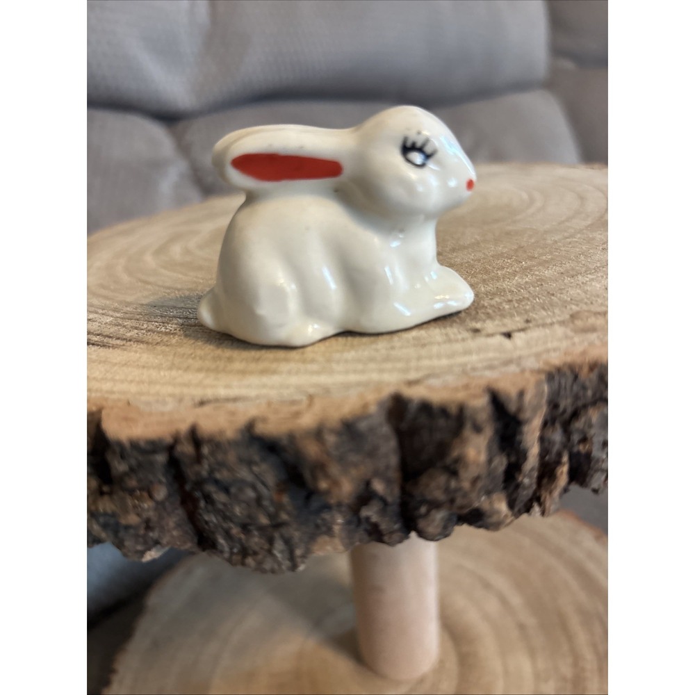 Vintage Ceramic Bunny 1940's Made In Japan Lashes